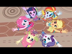 Size: 1024x768 | Tagged: safe, screencap, applejack, fluttershy, pinkie pie, rainbow dash, rarity, twilight sparkle, equestria girls, g4, my little pony equestria girls: rainbow rocks, bracelet, faic, foreshortening, great moments in animation, grin, looking at you, looking up, mane six, nightmare fuel, open mouth, smiling, squee, the rainbooms, twilight sparkle (alicorn), wat, waving, wtf