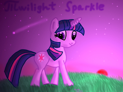 Size: 1000x750 | Tagged: safe, artist:anna-krylova, twilight sparkle, g4, female, night, solo