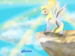 Size: 1000x750 | Tagged: safe, artist:anna-krylova, derpy hooves, pegasus, pony, g4, female, mare, solo