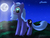 Size: 1000x750 | Tagged: safe, artist:anna-krylova, princess luna, g4, cute, female, moon, night, s1 luna, smiling, solo