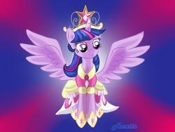 Size: 1000x750 | Tagged: safe, artist:anna-krylova, twilight sparkle, alicorn, pony, g4, clothes, coronation dress, dress, female, mare, solo, twilight sparkle (alicorn)