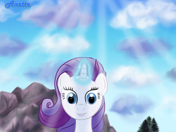 Size: 1000x750 | Tagged: safe, artist:anna-krylova, rarity, g4, female, magic, solo