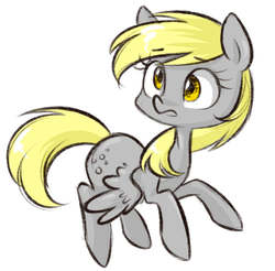 Size: 723x712 | Tagged: safe, artist:solweig, derpy hooves, pegasus, pony, g4, chibi, female, mare, solo
