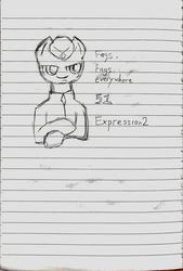 Size: 1233x1822 | Tagged: safe, artist:expression2, oc, oc only, oc:nurse code-51, lined paper, monochrome, sketch, solo, traditional art