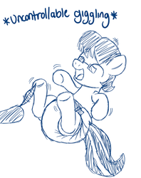 Size: 500x631 | Tagged: safe, artist:fillyscoots42, oc, oc only, oc:tenerius, pony, diaper, diaper fetish, feather, glasses, monochrome, non-baby in diaper, poofy diaper, tickling