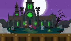 Size: 800x461 | Tagged: safe, artist:tiarawhy, animated, game, necromancy, necropony, preview