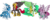 Size: 1080x425 | Tagged: safe, artist:otakugal15, alicorn, arceus, dialga, giratina, palkia, pegasus, pony, crossover, ethereal mane, legendary pokémon, pokémon, ponified, ponymon, simple background, spread wings, transparent background, wings