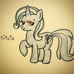 Size: 640x640 | Tagged: safe, artist:sazyou7, trixie, pony, unicorn, g4, female, mare, solo, traditional art