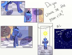 Size: 1280x984 | Tagged: safe, artist:malkah1999, princess luna, g4, comic, do you want to build a snowman, female, s1 luna, solo