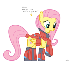 Size: 1280x1024 | Tagged: safe, artist:elslowmo, artist:nasse, fluttershy, g4, armor, female, simple background, solo, transparent background, tribes ascend, vector, video game