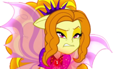 Size: 1600x900 | Tagged: safe, artist:adagioabramsondazzle, adagio dazzle, equestria girls, g4, female, fin wings, ponied up, simple background, solo, transparent background, vector