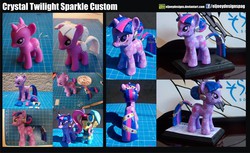 Size: 3726x2273 | Tagged: safe, artist:eljoeydesigns, twilight sparkle, crystal pony, pony, g4, customized toy, high res