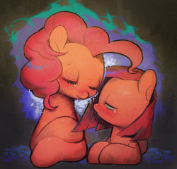 Size: 1240x1192 | Tagged: safe, artist:hotomura, pinkie pie, g4, duality, female, pinkamena diane pie, solo