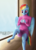 Size: 3559x5000 | Tagged: safe, artist:misterjuly, rainbow dash, anthro, g4, absurd resolution, coffee, female, hoers, mug, solo