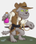 Size: 700x857 | Tagged: safe, artist:ponchuzn, oc, oc only, diamond dog, dungeons and dragons, hat, investigator, pathfinder, potion