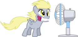 Size: 3132x1506 | Tagged: safe, artist:kurokaji11, derpy hooves, pegasus, pony, g4, fan, female, filly, foal, simple background, solo, transparent background