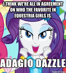 Size: 301x330 | Tagged: safe, edit, screencap, adagio dazzle, rarity, equestria girls, g4, my little pony equestria girls, best human, image macro, meme