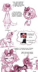 Size: 774x1440 | Tagged: safe, artist:lumineko, princess luna, oc, oc:neko heart, g4, clothes, dress, eyes closed, hair bow, moonbutt, tumblr