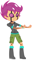 Size: 1547x2894 | Tagged: safe, artist:ex-machinart, scootaloo, robot, equestria girls, g4, female, scootabot, simple background, solo, transparent background, vector