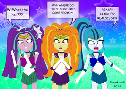 Size: 3035x2150 | Tagged: safe, artist:robukun, adagio dazzle, aria blaze, sonata dusk, equestria girls, g4, for realzies, high res, parody, sailor moon (series), sailor senshi, trio