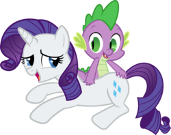 Size: 3474x2757 | Tagged: safe, artist:porygon2z, rarity, spike, dragon, pony, unicorn, g4, spike at your service, female, high res, male, mare, ship:sparity, shipping, simple background, straight, transparent background