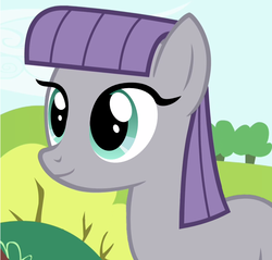 Size: 720x687 | Tagged: safe, edit, screencap, maud pie, g4, cute, inverted mouth, maudabetes, out of character, smiling, when she smiles, xk-class end-of-the-world scenario
