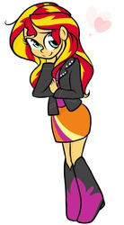 Size: 1134x2048 | Tagged: safe, artist:ellycooarts, sunset shimmer, equestria girls, g4, cute, female, heart, shimmerbetes, solo