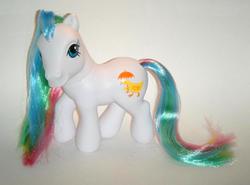 Size: 750x554 | Tagged: safe, artist:kalavista, quackers, g1, g3, customized toy, g1 to g3, generation leap, irl, photo, solo, toy