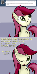 Size: 650x1300 | Tagged: safe, artist:why485, roseluck, earth pony, pony, ask the flower trio, g4, ask, comic, female, mare, solo, tumblr