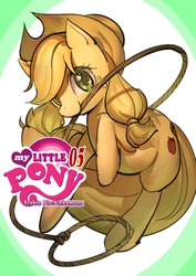 Size: 565x800 | Tagged: safe, artist:koyoimitsuki, applejack, g4, female, pixiv, solo