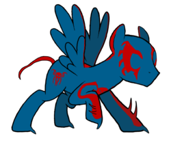 Size: 1304x1108 | Tagged: safe, artist:edcom02, artist:equine-bases, pegasus, pony, spiders and magic: rise of spider-mane, crossover, male, miguel o'hara, ponified, simple background, spider-man, spider-man 2099, transparent background