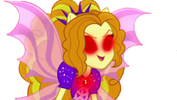 Size: 1600x900 | Tagged: safe, artist:adagioabramsondazzle, adagio dazzle, equestria girls, g4, female, fin wings, glowing eyes, pendant, ponied up, red eyes, simple background, solo, transparent background, vector, wings