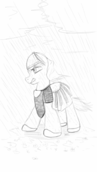 Size: 720x1280 | Tagged: safe, artist:trickydick, armor, rain, sketch, solo