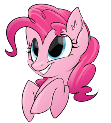 Size: 1473x1629 | Tagged: safe, artist:pinkamenaspy, pinkie pie, g4, bust, ear fluff, female, simple background, smiling, solo, transparent background