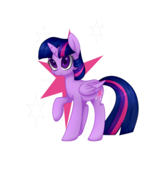 Size: 2000x2316 | Tagged: safe, artist:sannykat, twilight sparkle, alicorn, pony, g4, female, high res, mare, raised hoof, simple background, smiling, solo, transparent background, twilight sparkle (alicorn)