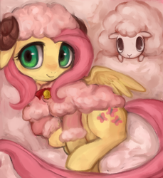 Size: 557x607 | Tagged: safe, artist:kei05, fluttershy, sheep, g4, female, fluttersheep, pixiv, solo, tiny ewes