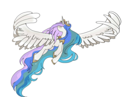 Size: 4500x3500 | Tagged: safe, artist:yansenwijaya, princess celestia, pony, g4, female, flying, large wings, mare, simple background, solo, transparent background