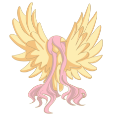 Size: 2500x2338 | Tagged: safe, artist:yansenwijaya, fluttershy, g4, female, high res, large wings, simple background, solo, spread wings, transparent background