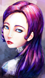 Size: 1166x2000 | Tagged: safe, artist:1gore, rarity, human, g4, humanized, portrait