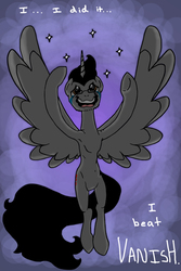 Size: 1099x1650 | Tagged: safe, artist:hoboknifed, oc, oc only, alicorn, pony, alicorn oc, dialogue, liquid pride, markiplier, ponified, solo, tears of joy