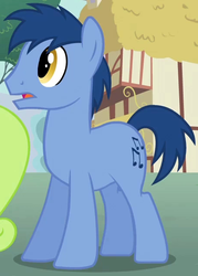Size: 457x638 | Tagged: safe, screencap, blues, noteworthy, earth pony, pony, g4, magic duel, background pony, male, offscreen character, solo, stallion