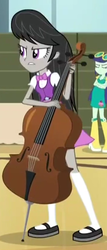 Size: 238x555 | Tagged: safe, screencap, blueberry cake, octavia melody, equestria girls, g4, my little pony equestria girls: rainbow rocks, background human, cello, musical instrument