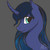 Size: 1500x1500 | Tagged: safe, artist:fairdahlia, princess luna, g4, curved horn, female, horn, solo