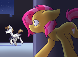 Size: 1280x944 | Tagged: safe, artist:pixel-prism, babs seed, featherweight, pegasus, pony, twilight sparkle's secret shipfic folder, g4, camera, female, male, mare, older, outdated cutie mark, stallion