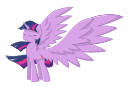 Size: 2050x1400 | Tagged: safe, artist:sheandog, twilight sparkle, alicorn, pony, g4, eyes closed, female, mare, solo, twilight sparkle (alicorn)