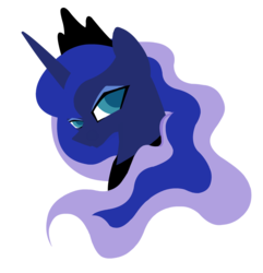 Size: 1174x1218 | Tagged: safe, artist:lekelbel, princess luna, g4, female, looking back, solo