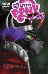 Size: 791x1200 | Tagged: safe, artist:amy mebberson, idw, king sombra, fiendship is magic #1, g4, my little pony: fiendship is magic, cover, idw advertisement