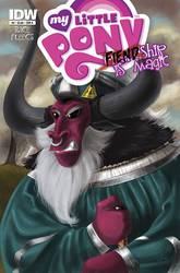 Size: 791x1200 | Tagged: safe, artist:amy mebberson, idw, lord tirek, fiendship is magic #2, g4, my little pony: fiendship is magic, cesare borgia, cover, idw advertisement, scorpan's necklace