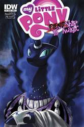 Size: 791x1200 | Tagged: safe, artist:amy mebberson, idw, nightmare moon, fiendship is magic #4, g4, my little pony: fiendship is magic, cover, idw advertisement