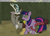 Size: 1211x863 | Tagged: safe, artist:taylorrose16, discord, twilight sparkle, draconequus, pony, unicorn, g4, my little pony: friendship is magic, the return of harmony, bad end, canterlot hedge maze, discorded, hedge maze, hypnosis, maze, unicorn twilight